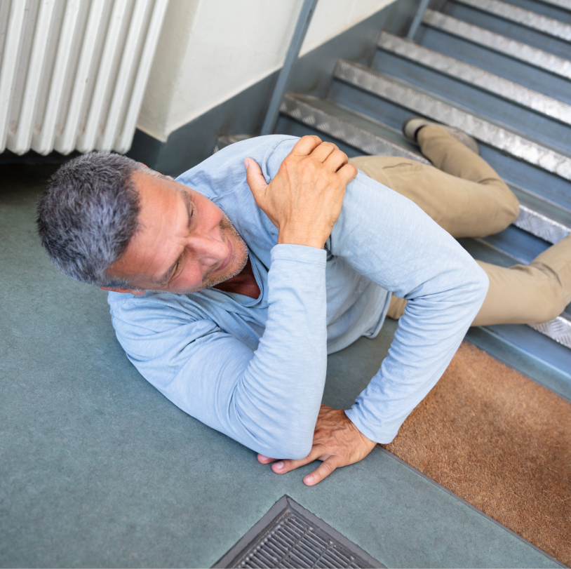 slip and fall accident down stairs