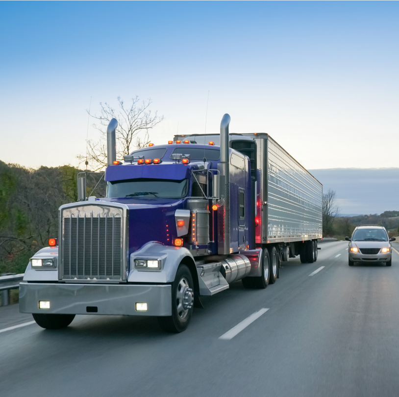 18 wheeler truck on highway