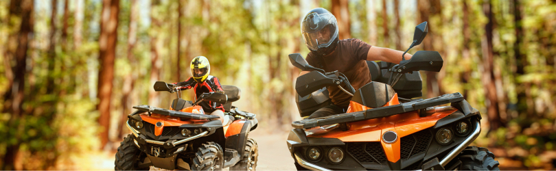 atvs in woods