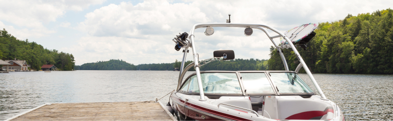 boat at dock in lake