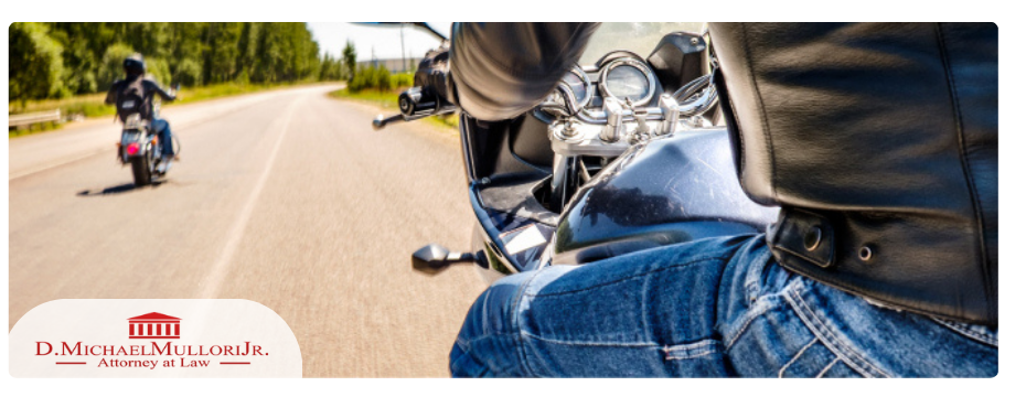 Motorcyclist riding on a Prince William County road