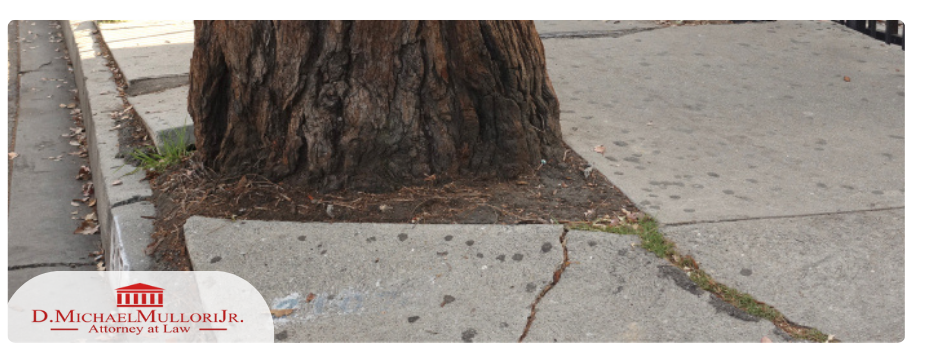Cracked pavement. Unsafe premises in Prince William County