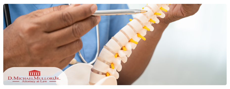 Doctor explaining spinal cord Injuries